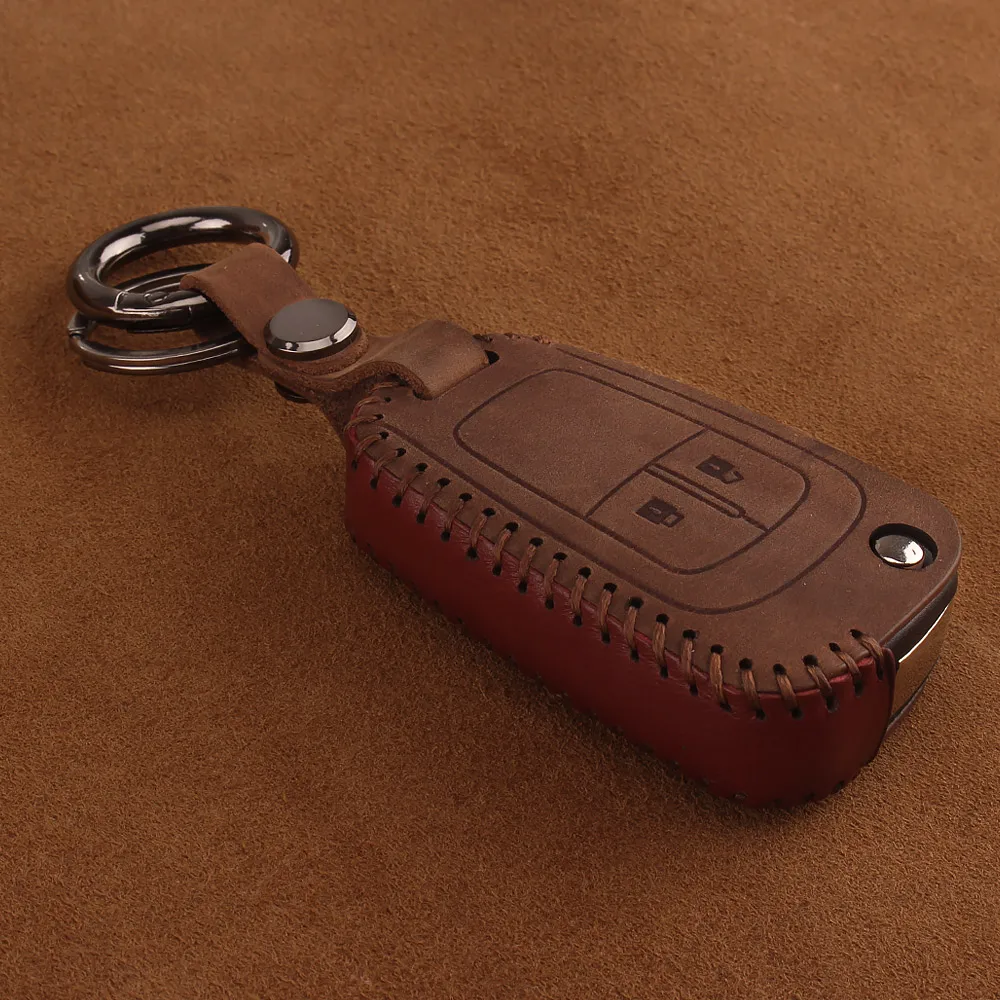 KEYYOU Genuine Leather car key cover case for Chevrolet Cruze Epica Lova For OPEL VAUXHALL Astra H Insignia J Vectra C Corsa | Автомобили