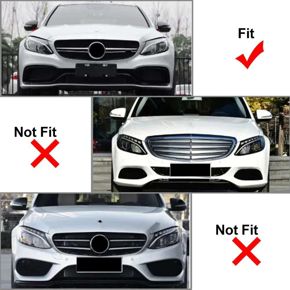 Передний бампер автомобиля решетка радиатора GTR Style Racing Grill для Benz W205 C63 C63S Pre-Facelift