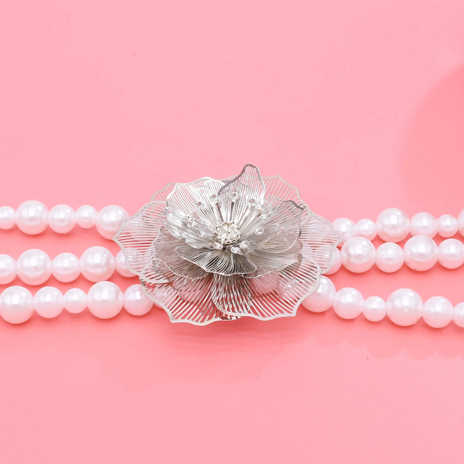 2 шт. модное многослойное ожерелье с подвеской в виде цветка камелии и