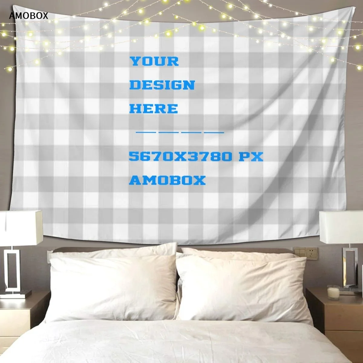 AMOBOX-Настраиваемый фоновый гобелен доступно украшение для дома в помещении и на