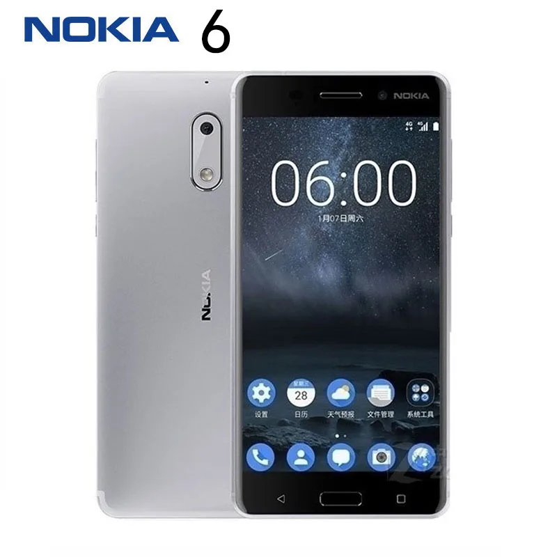Смартфон Nokia 6 Snapdragon 430 NFC Android 7 0 Восьмиядерный 5 дюйма 16 Мп сканер отпечатка пальца