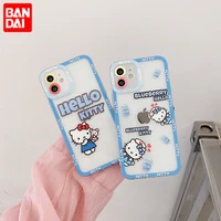 bandai brand angel eyes cute hello kitty clear silicon phone case for iphone xr xs max 8plus 11 12 13mini 13 pro max cover