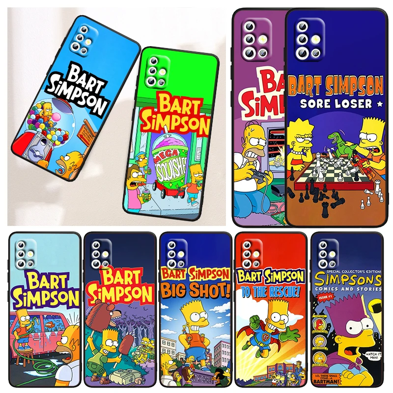 

Cool The Simpsons For Samsung Galaxy A72 A52 A53 A42 A33 A32 A03S A02S A02 Lite A22 A13 A12 5G Capa Black Phone Case