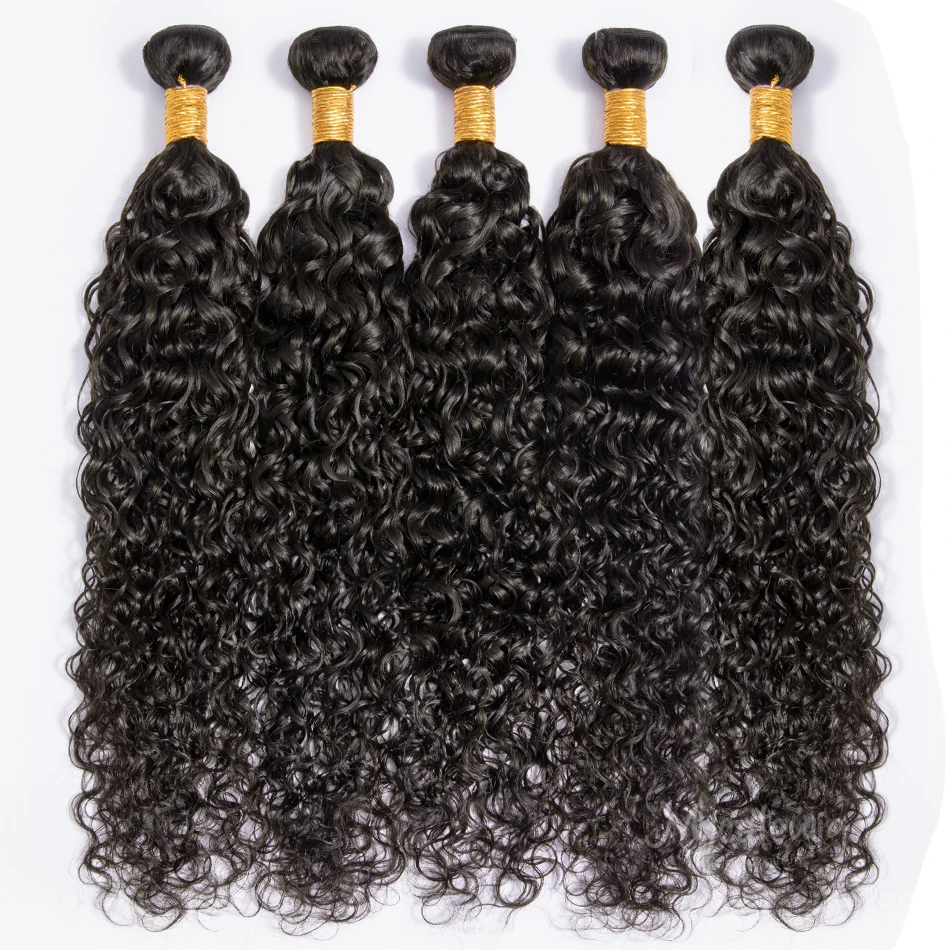 

Peruvian 10A Water Wave Bundles Unprocessed 2/3/4 PCS Human Hair Weave Bundles Remy Water Wave Curly Hair Extensions No Tangle