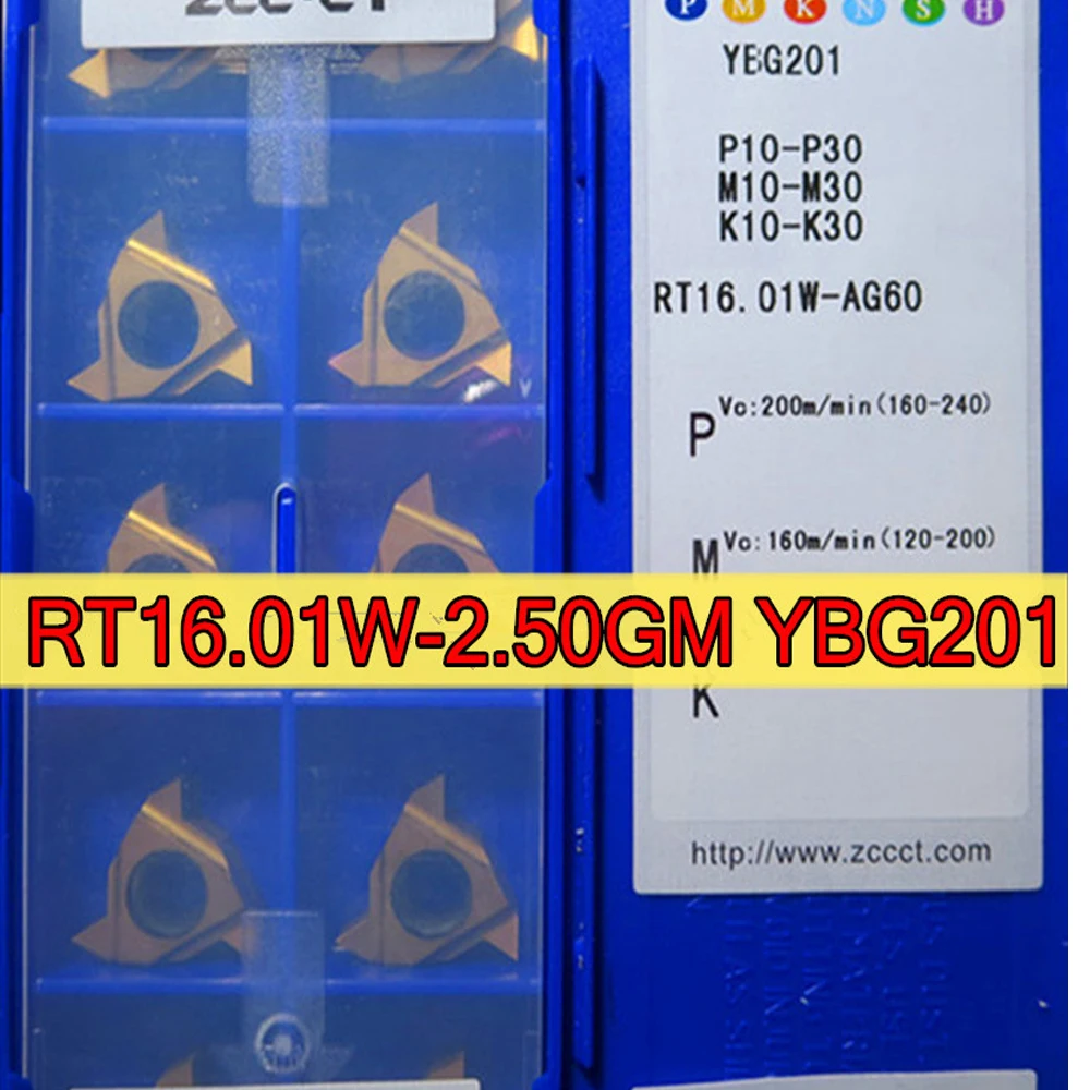 RT16.01W-2.50GM YBG201 = 16ER 100% iso оригинальная вставка обработка: нержавеющая сталь чугун и
