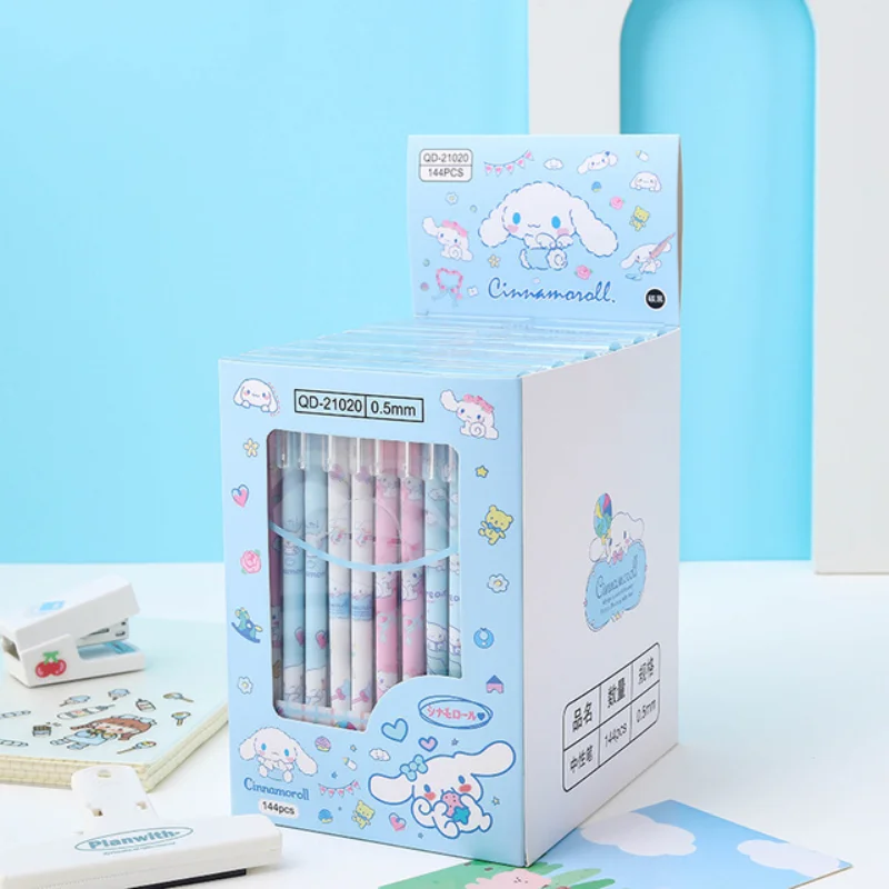 

48PCS Sanrio Cinnamoroll Signature Press Neutral Pen Melody Stationery Store Boxed Kuromi Student Stationery Hello Kitty Gel Pen