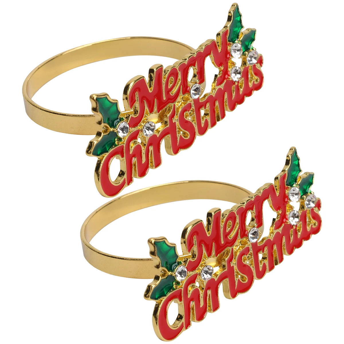 

2 Holiday Napkin Buckle Christmas Table Decoration Merry Christmas Napkin Rings Xmas Napkin Ring Serviette Buckles Holder