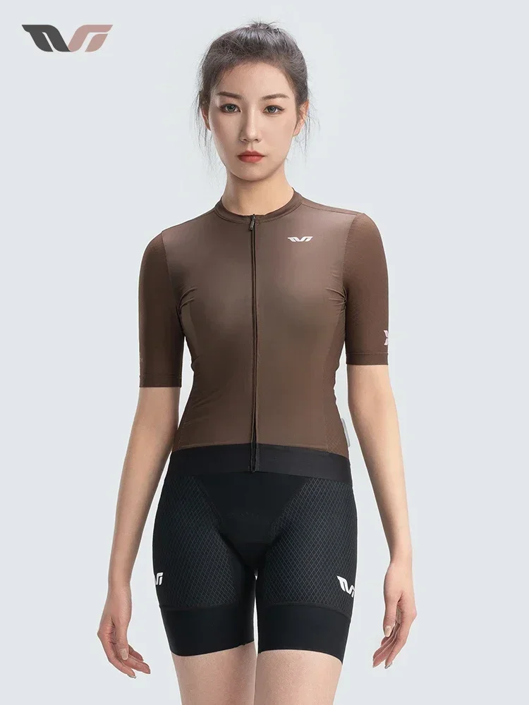 ROCKBROS Cycling Jersey Summer Anti-Uv Women's Bicycle Clothing Quick-Dry MTB Breathable Bike Shirts Short Sleeve YKK Zipper