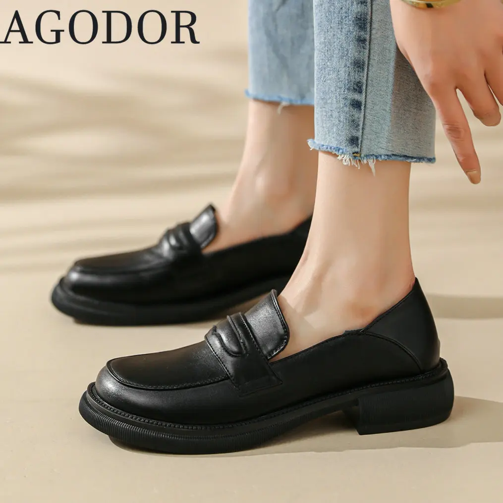 

Туфли-лодочки женские на низком каблуке, без застежки, на массивном каблуке