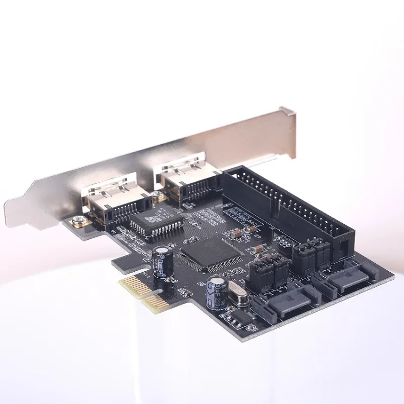 SATA IDE PCI E адаптер карты к 2 0 + ESATA X2 комбинированный конвертер RAID контроллер карта