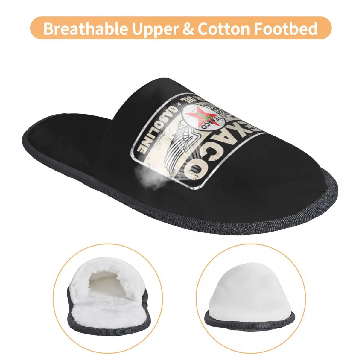 Винтажные тапочки Texaco на заказ мягкие потертые из пены с эффектом памяти женская