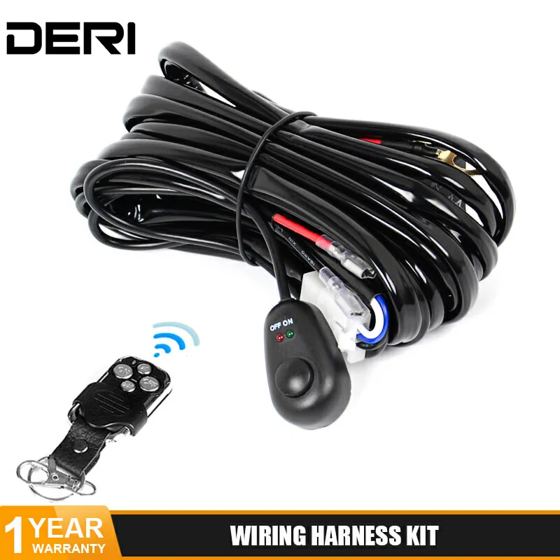 

Car LED Light Bar Wire 2M 12V 24V 40A Wiring Harness Relay Loom Cable Kit Fuse for Auto Driving Offroad Led Work Lamp