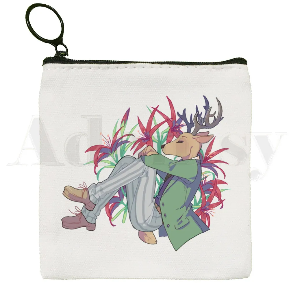 Cartoon Anime Manga Legoshi Beastars Wolf Deer Bag Coin Purse Storage Small Bag Card Bag Key Bag Coin Clutch Bag Zipper Key Bag