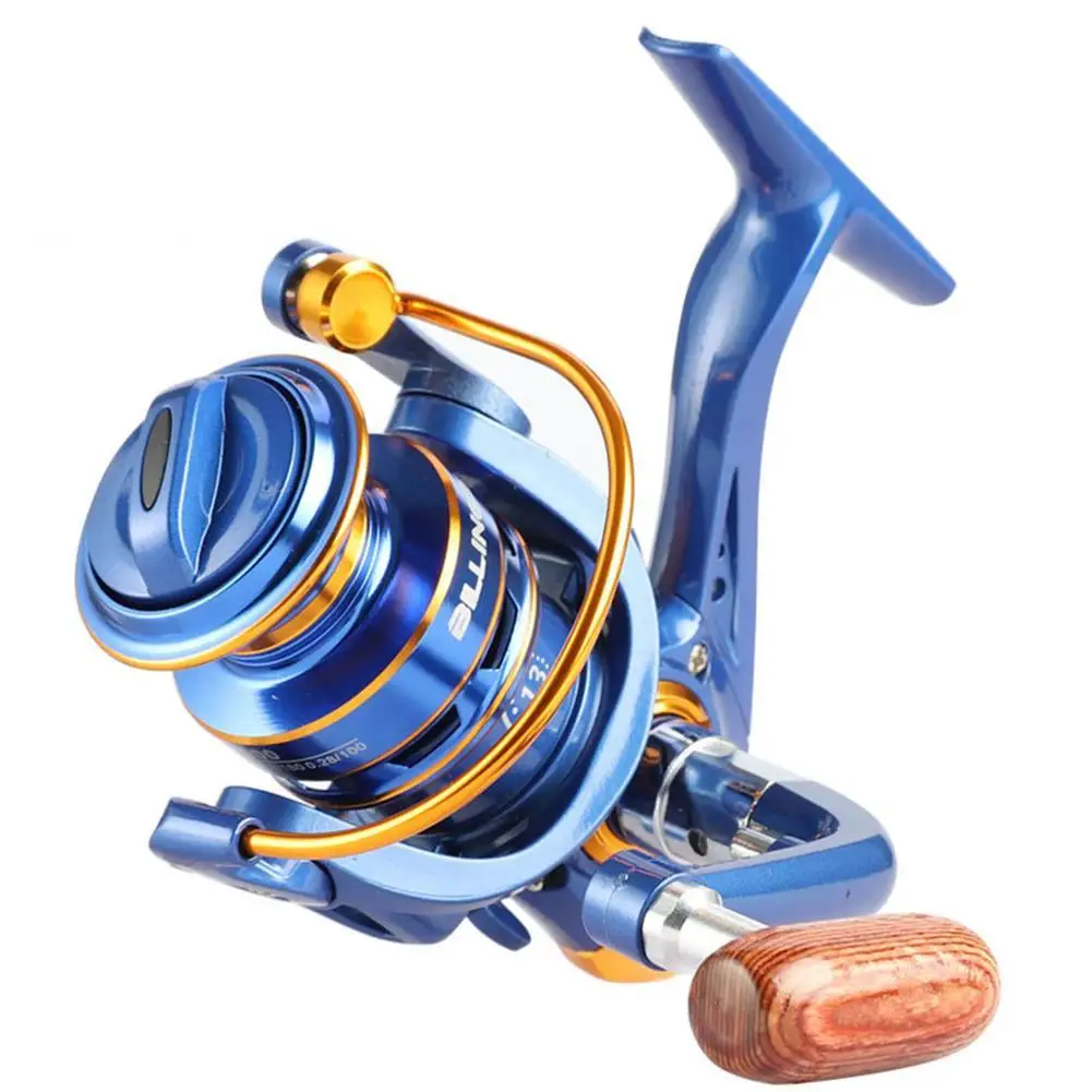

YFASHION Folding Handle Spinning Fishing Reel 13 Ball Bearings 8kg 5.2/1 Gear Ratio Sea Fishing Reel Metal Spool Dropship