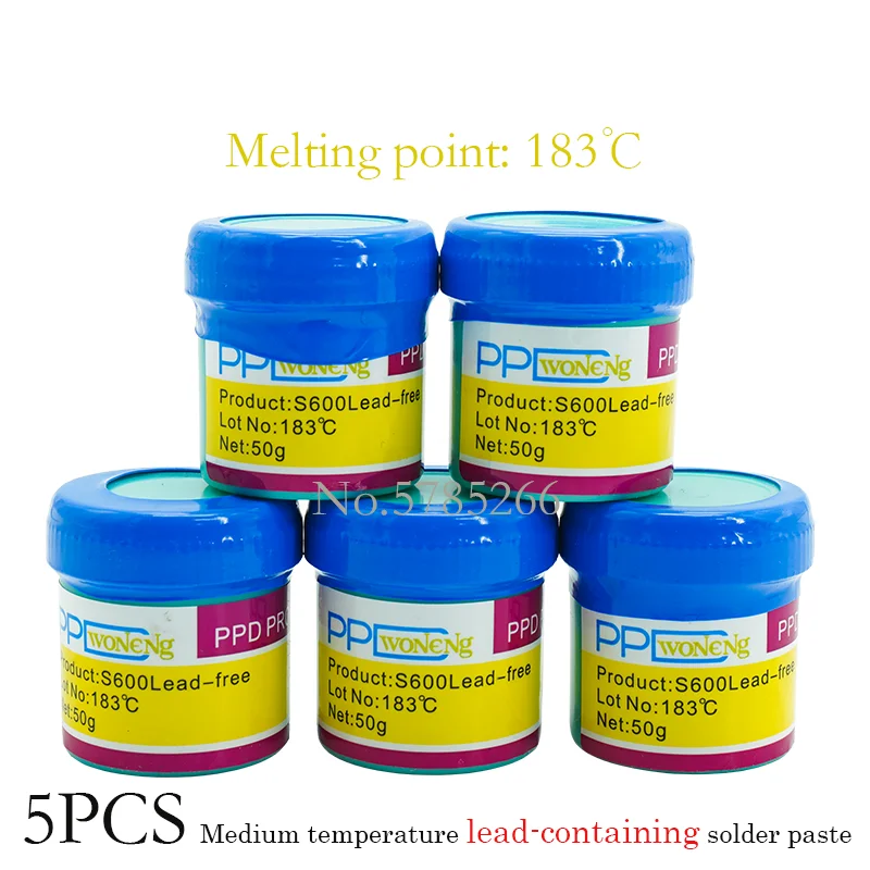 5 шт. PPD бессвинцовая паяльная паста низкосредняя высокотемпературная точка