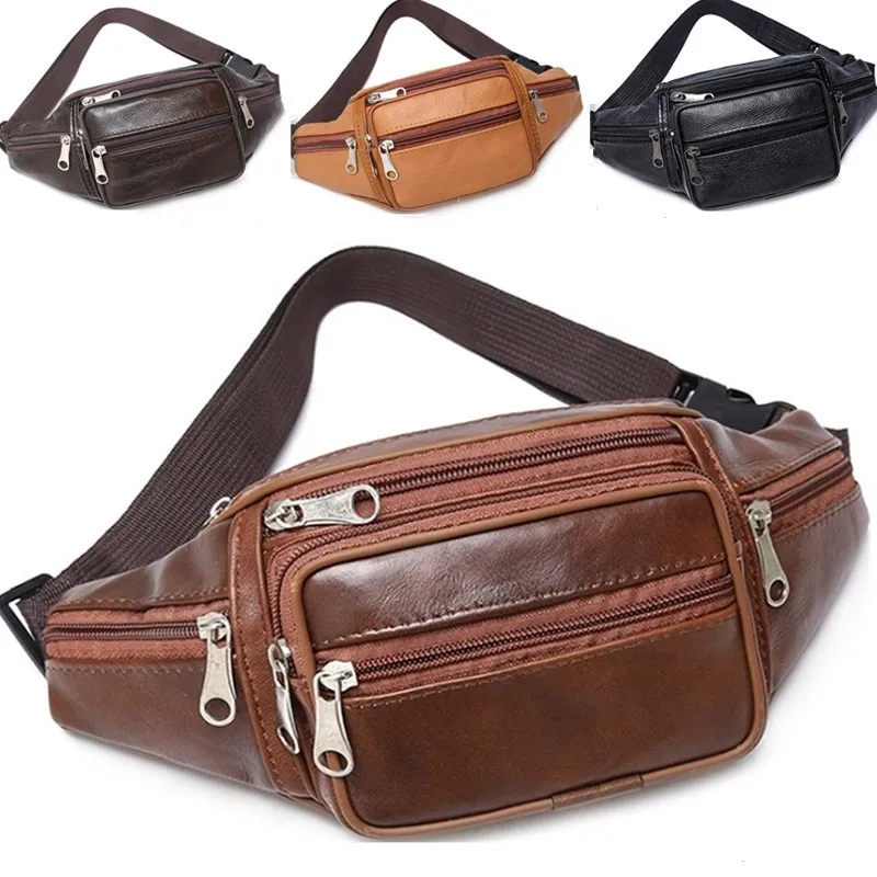 

LKEEP Brand Fashion Men Pu Leather Waist Packs Men Organizer Travel Waist Pack Necessity Waist Belt Mobile Phone Bag