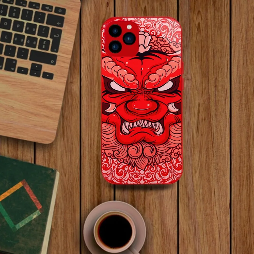 Модный чехол для телефона E-sports Tiger-97 iphone из закаленного стекла 14 13 12 11 Pro Mini XS MAX Plus X