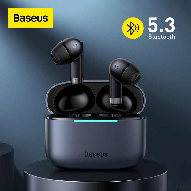 Price Baseus E9 TWS سماعات بلوتوث 5.3 4 mic نظام ENC للاتصال HD 10 دقيقة سريعة تهمة سماعة رأس لاسلكية