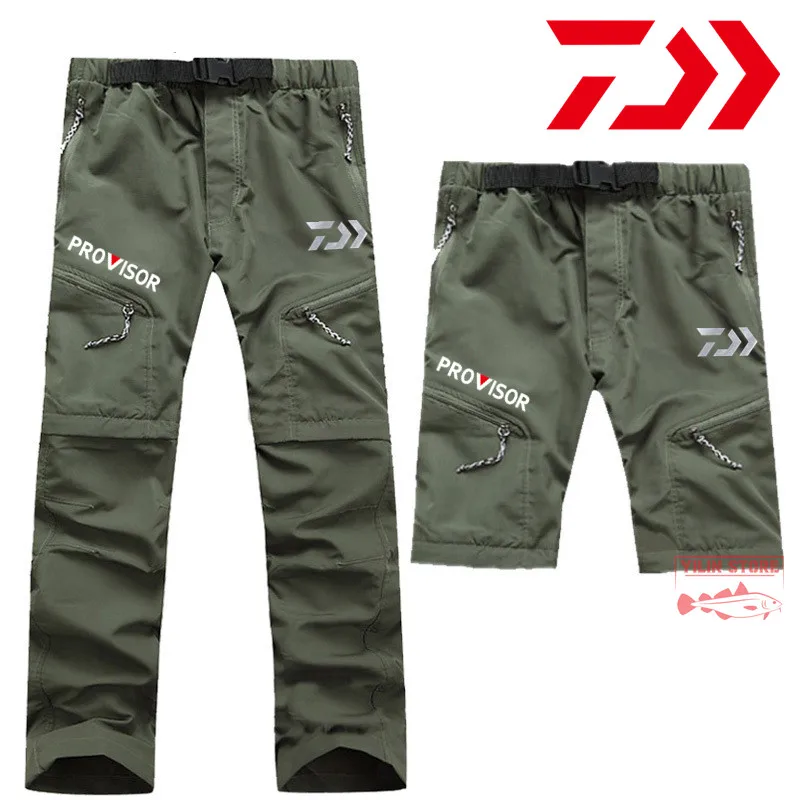 

Daiwa Summer Fishing Pants Men's Thin Breathable Detachable Pants Outdoor Waterproof Fast Dry Camping Trousers Fishing Clothing
