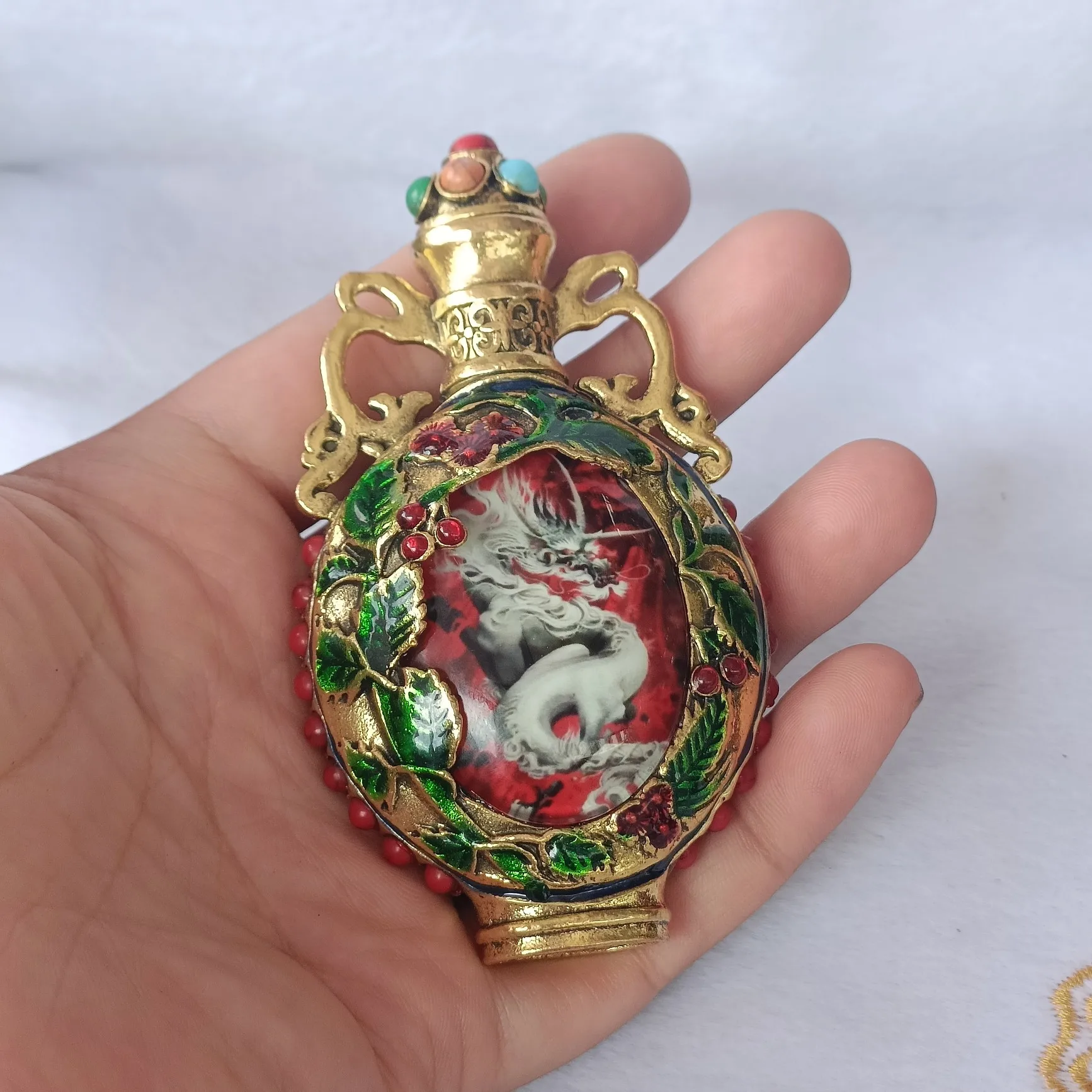 Китайская работа удача богатство мифические животные дракон бутылка табака