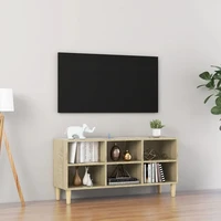 tv cabinets with solid wood legs chipboard tv stand tv table tv units for living room sonoma oak 103 5x30x50 cm