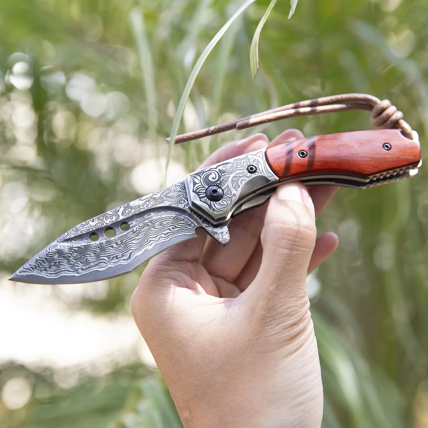 NEWOOTZ складной карманный нож японский VG10 дамасская сталь Survival EDC тактические