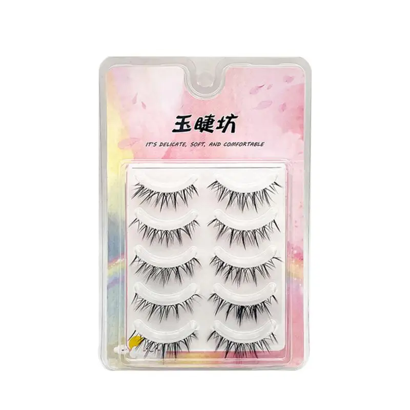 

Long One-piece One-piece Messy Thai Eyelashes False Eyelashes 5 Pair Daily Natural Cartoon Natural Long