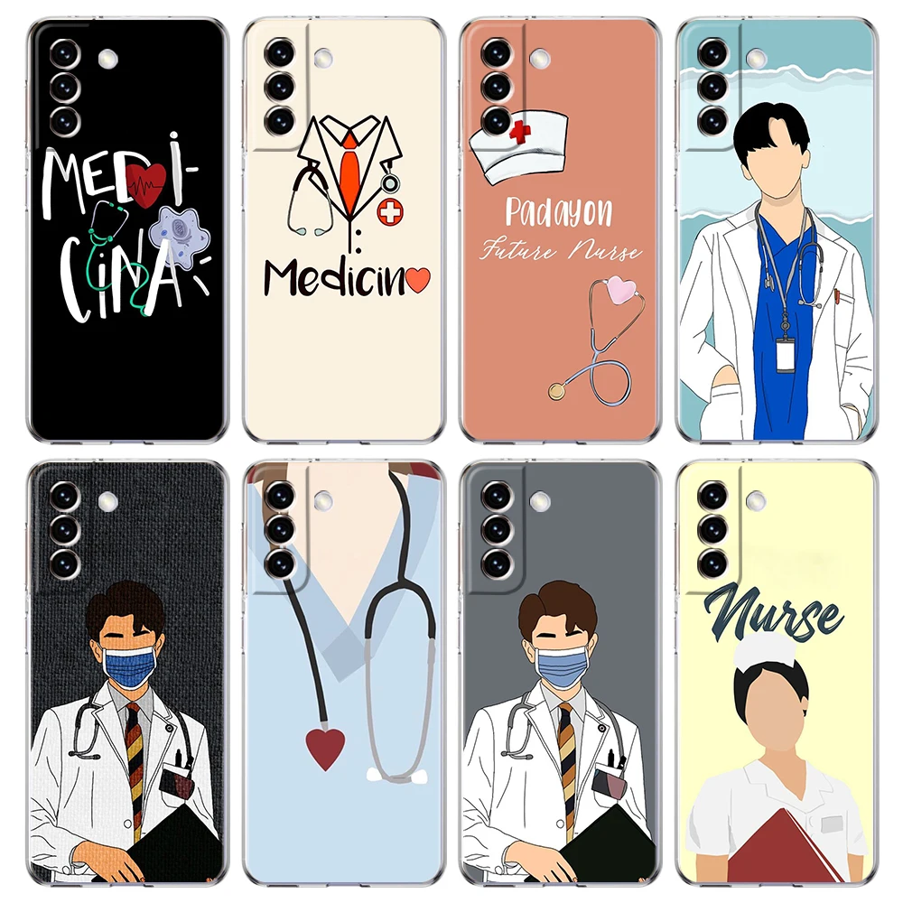 Чехол для медсестры медицинская медицина Samsung Galaxy S24 S23 S22 S20 S21 FE Ultra S10 S10E S9 S8 Plus