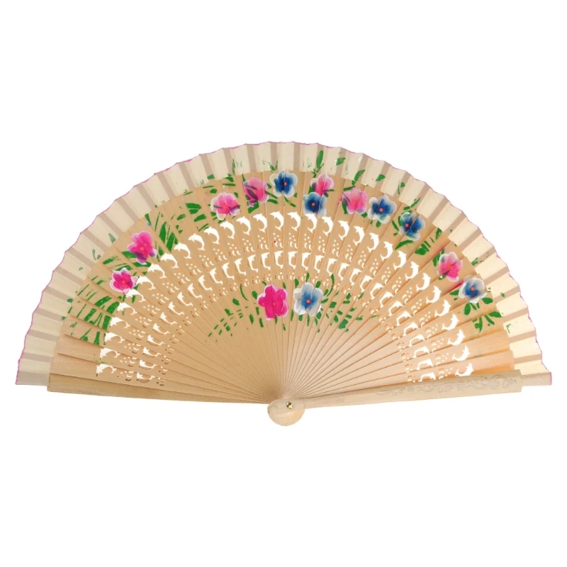 Красочный деревянный складной веер ручной классический испанский китайский
