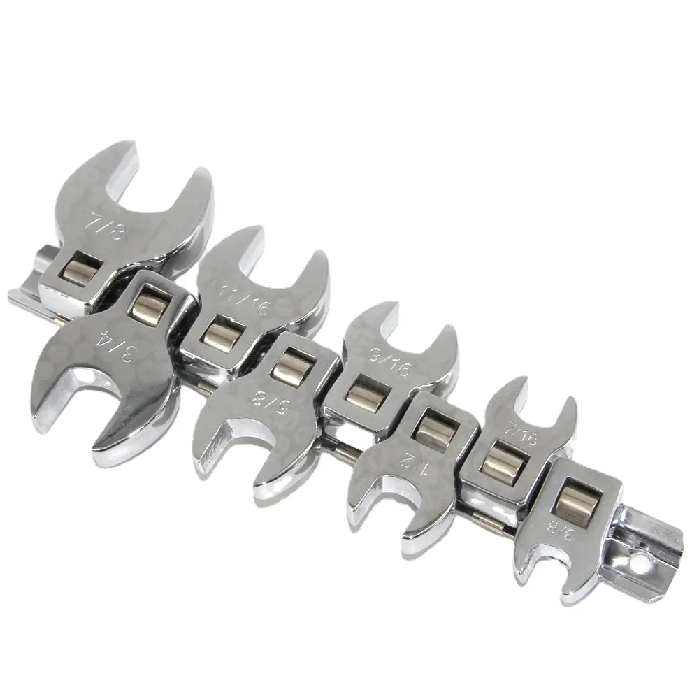 

8 Piece 3/8 Inch Drive Crowfoot Wrench Set Crow Foot Wrench Metric/SAE