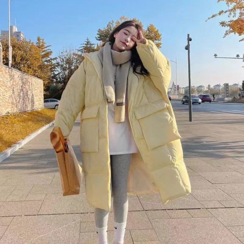 Oversize Coat Women Autumn Winter Jacket Women Parka Thick Long Down Cotton Coat Hooded Women and Men Couple Puffer Puffer Coat