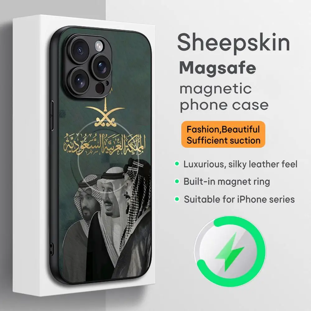 Фото Элитный чехол для iPhone 17, 16, 15, 14, 13, 12, 11 Plus Pro Max от Salman (Саудовская Аравия) из овечьей кожи с поддержкой MagSafe №1
