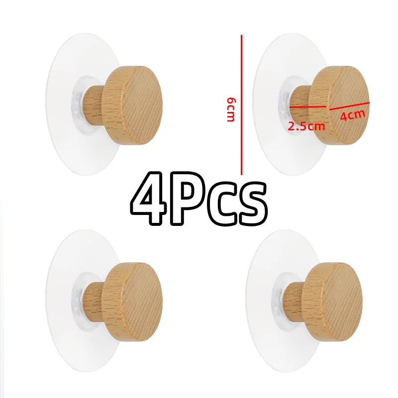 

Деревянные самоклеящиеся крючки 4 штуки