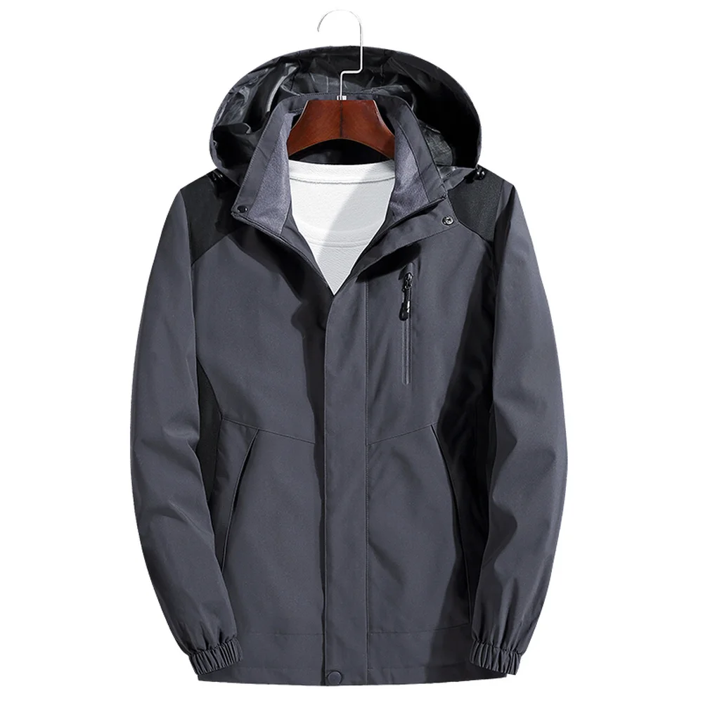 Водонепроницаемая куртка с мягкой оболочкой Мужская Уличная ветровка капюшоном