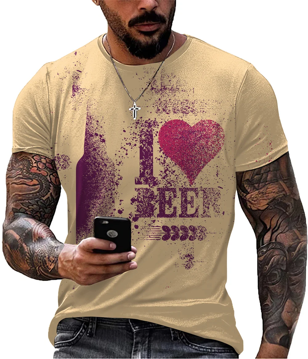 

Футболка мужская летняя с графическим принтом, 2022