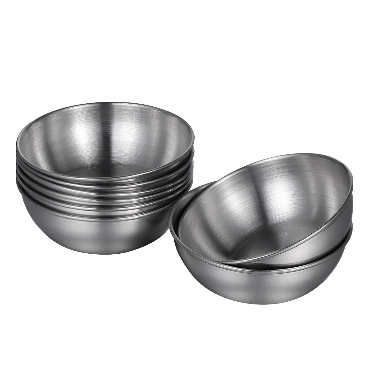

3. 1 Inch Stainless Steel Sauce Dishes Sushi Fruit Decor Round Seasoning Dishes Saucers Bowls Appetizer Plates for Home