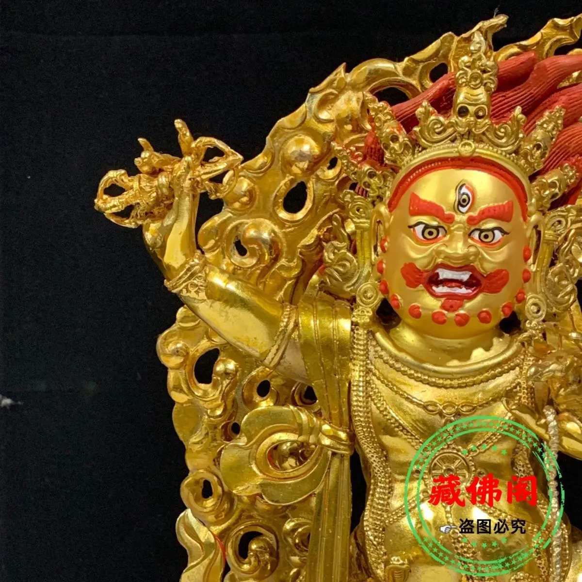 Статуя Будды Ваджрапани из чистой меди 10 дюймов