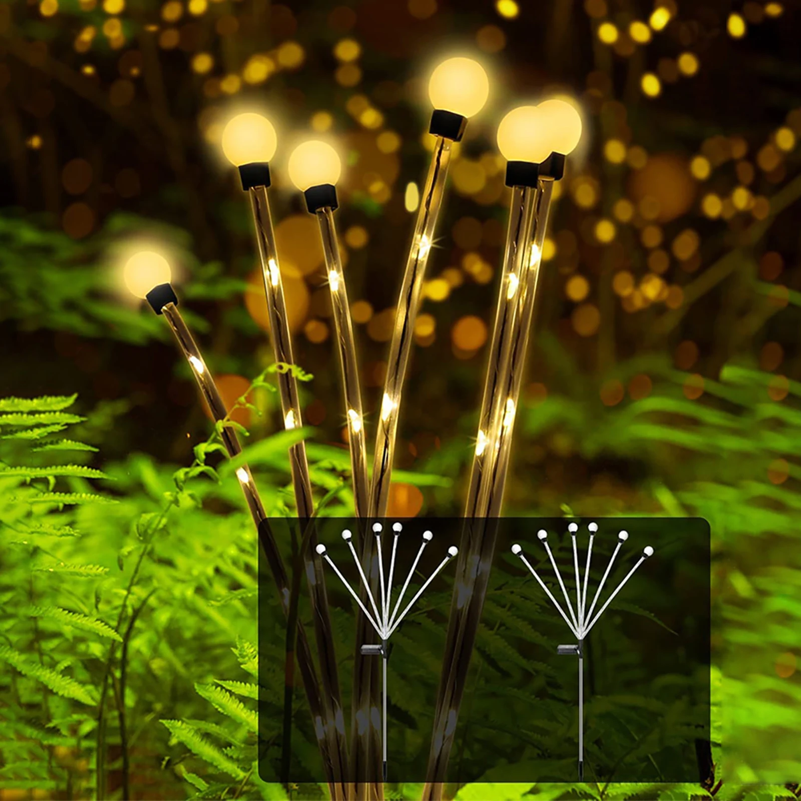 

Декоративные лампы, IP65, 6/8/10 светодиодов, 2 шт.