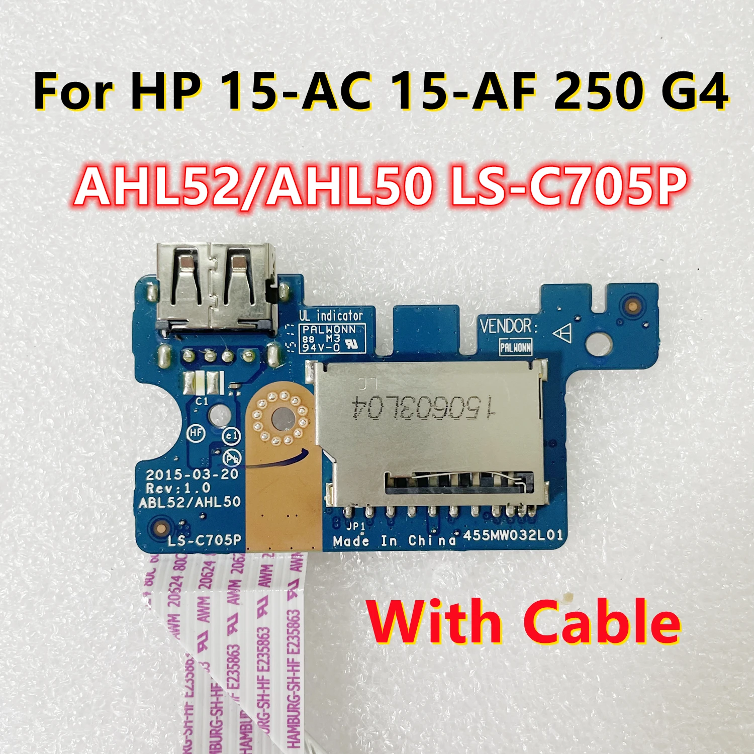 

USB кардридер для HP 15-AC 15-AF 250 G4, 100% рабочий