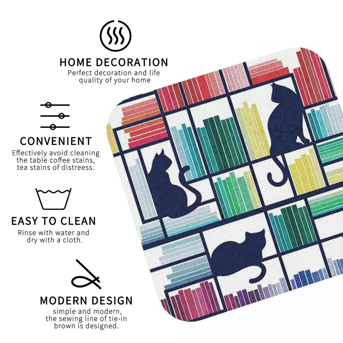 Радужная книжная полка темно-синяя и подставки для библиотеки кухонные чашек