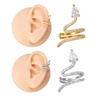 1pc snake ear cuff earring non pierced ear cartilage clip on wrap hoop delicate barss cz ear cuffs fake piercing earrings unisex