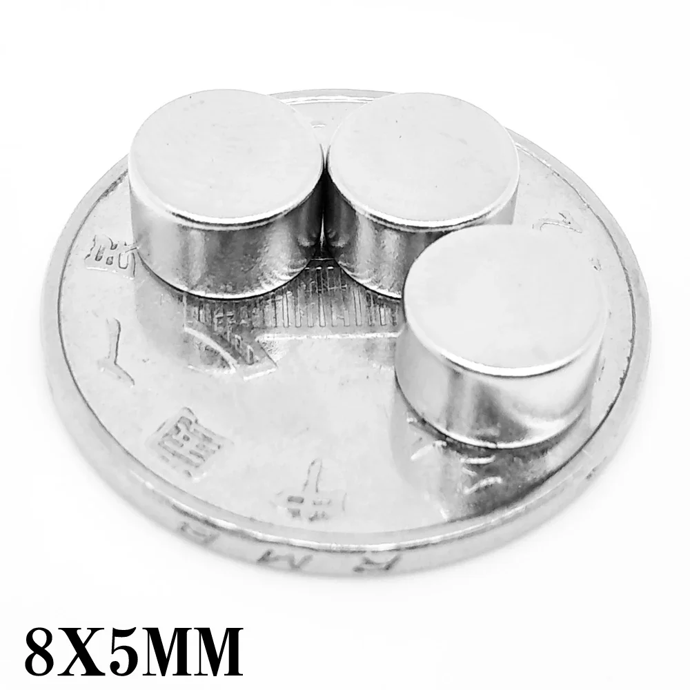 

Мощный круглый магнит 8x5 мм