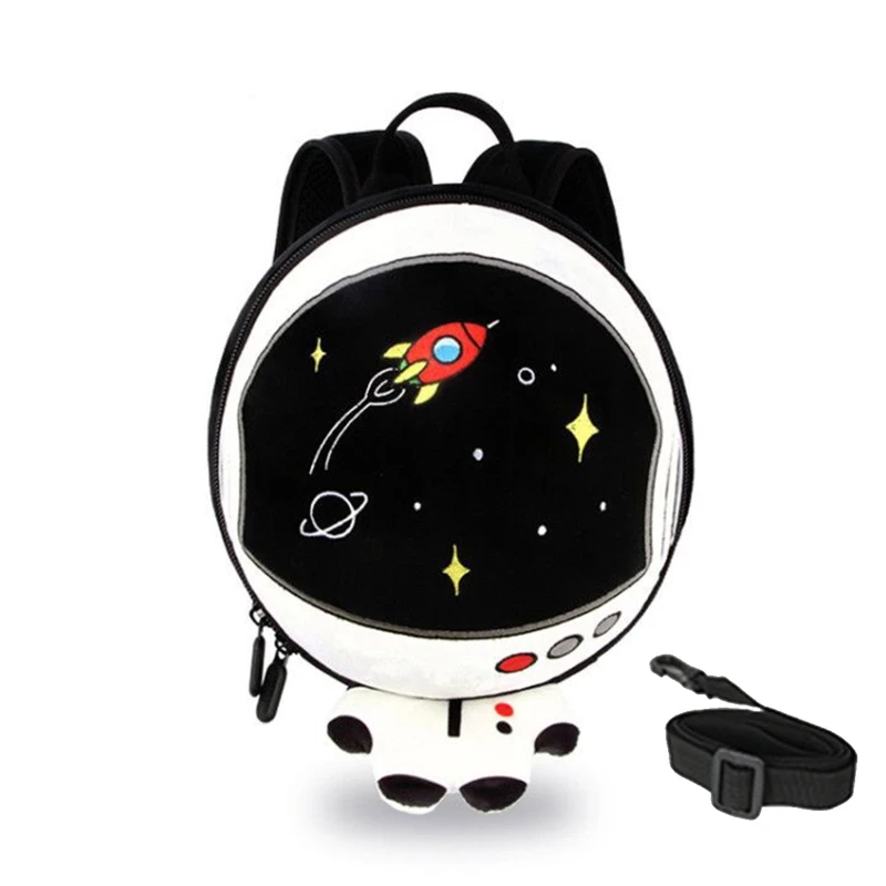 Baby Walking Safety Harness Reins Kid Toddler Strap Daypack with Detachable Leash Cute Mini Astronaut Backpack