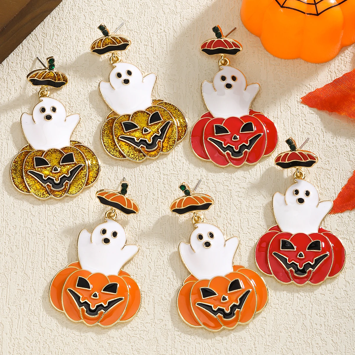 Эмалированная Тыква Vedawas милые женские аксессуары для празднования Хэллоуина