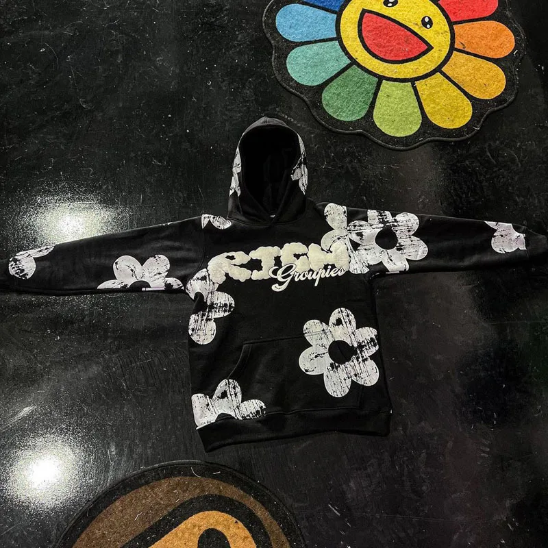 Осенне-зимний модный уличный Топ Y2K свободный свитер свитшот пальто модная