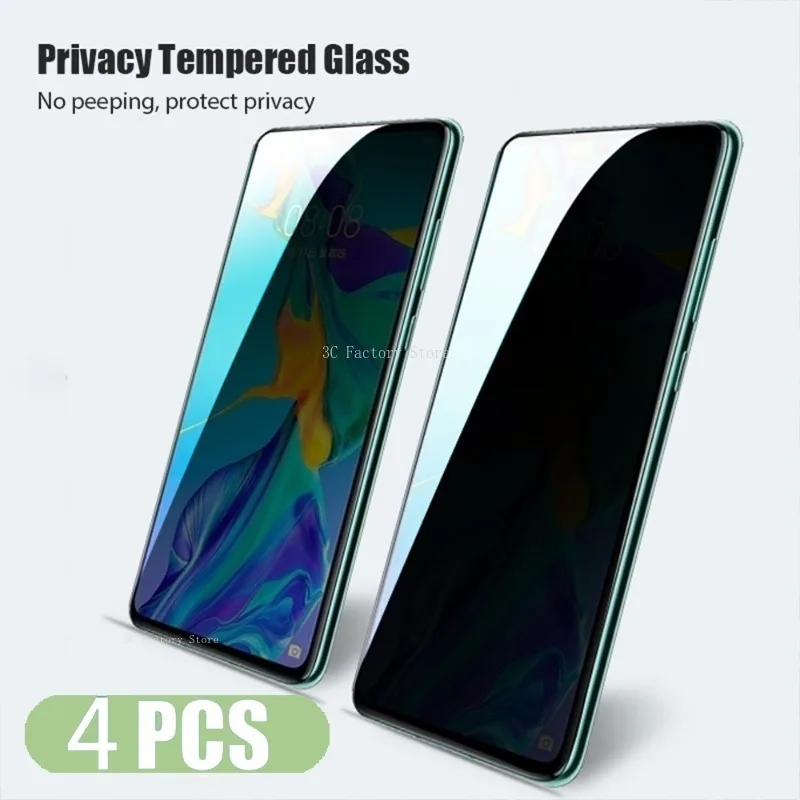 

4Pcs Anti Spy Tempered Glass For Xiaomi Redmi Note 11s 9 (5G) Privacy Protective Glass For Redmi Note 12 11 10 9 8 7 Pro Glass