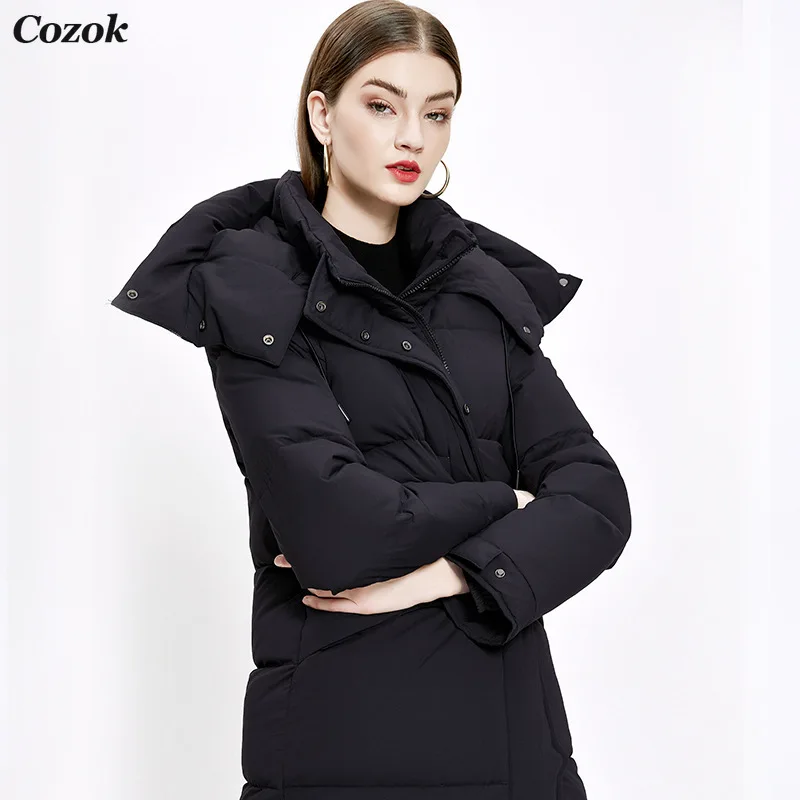 New Luxury Quilted Jacket for Women Winter 2022 Women's Long Winter Down Jacket with Hood Fashion High-quality Down Coat Female enlarge