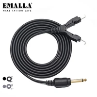 emalla tattoo clip cord blackgrey 79 inches soft silicone power cord cable for tattoo machine rotary pen makeup tattoo supply