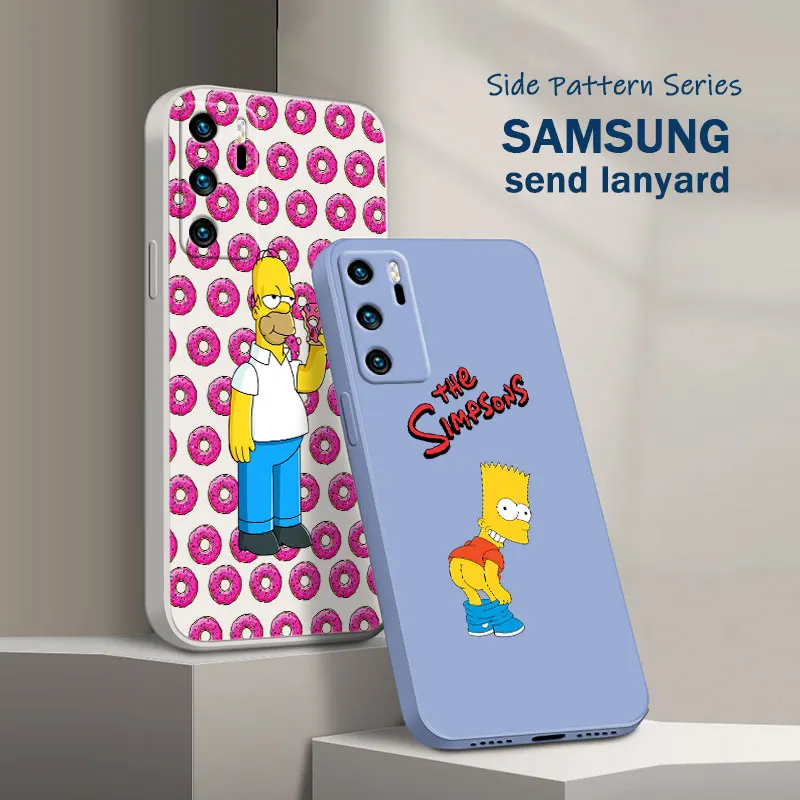 

The Simpsons Anime Phone Case For OPPO A72 A57 A54S A53S A52 A31 A16S A9 A5 A1K A12 AX7 F21 F9 A5 Liquid Rope Soft Back Silicone