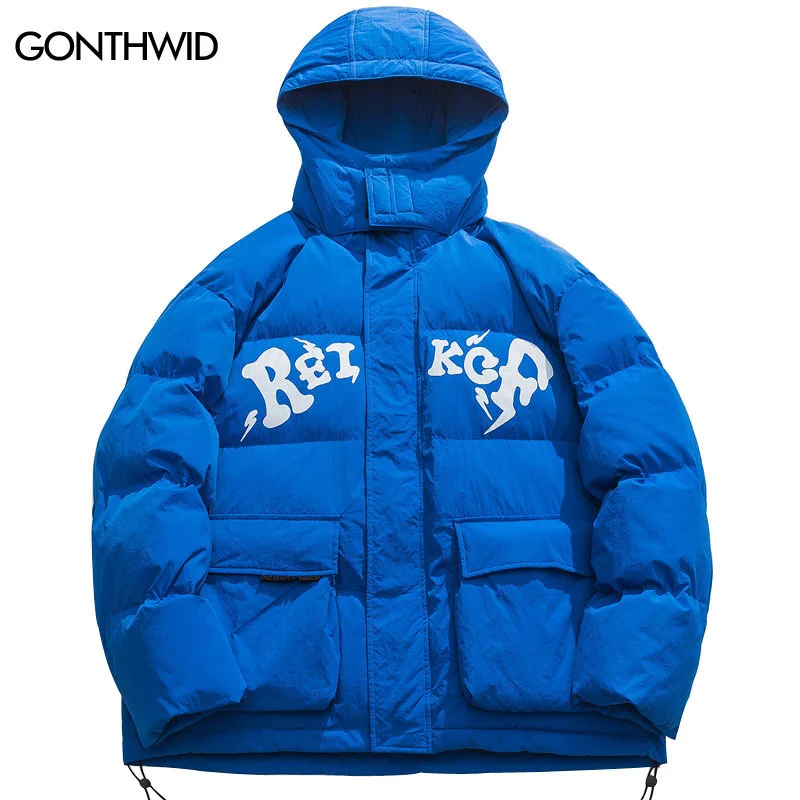 

Winter Men ded Jackets Parkas Streetwear Solid Color Ticken Warm Puffer Jacket ip op Fasion arajuku Casual Bubble Coats